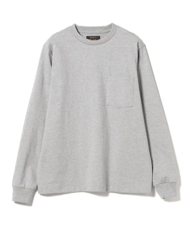 Beams Plus Pocket Tee, Heather Grey sold by Blackstock & Weber