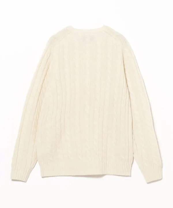 Beams Plus Cable Knit Sweater, Off White sold by Blackstock & Weber product image thumbnail 2