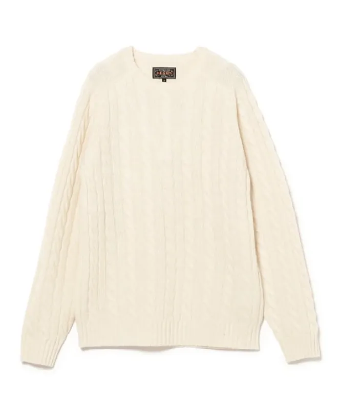 Beams Plus Cable Knit Sweater, Off White sold by Blackstock & Weber