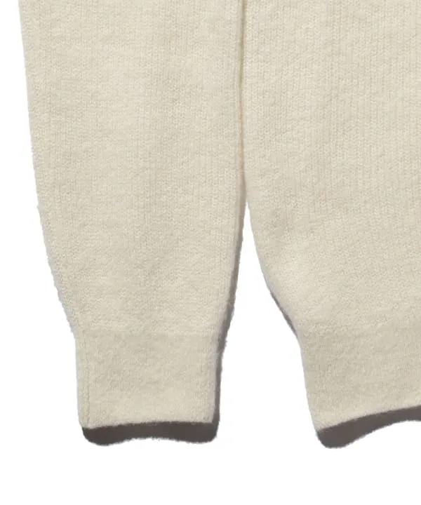 Beams Plus Garter Stitch 7G Sweater, White sold by Blackstock & Weber product image thumbnail 4