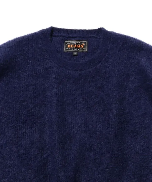 Beams Plus Garter Stitch 7G Sweater, Navy sold by Blackstock & Weber product image thumbnail 2