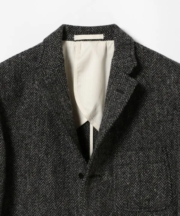Beams Plus 3B Harris Tweed Jacket, Grey Herringbone sold by Blackstock & Weber product image thumbnail 4