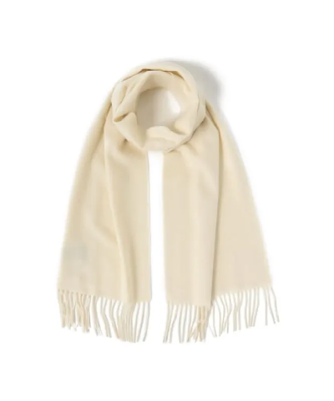 Beams Plus Solid Cashmere Scarf, Off White sold by Blackstock & Weber