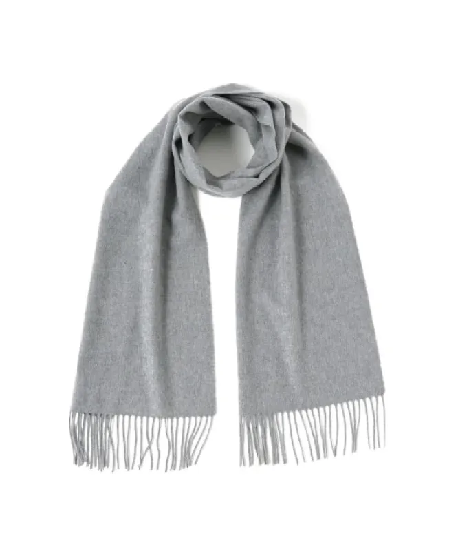 Beams Plus Solid Cashmere Scarf, Grey sold by Blackstock & Weber