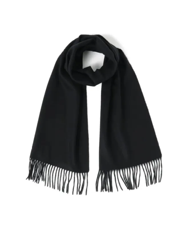 Beams Plus Solid Cashmere Scarf, Black sold by Blackstock & Weber