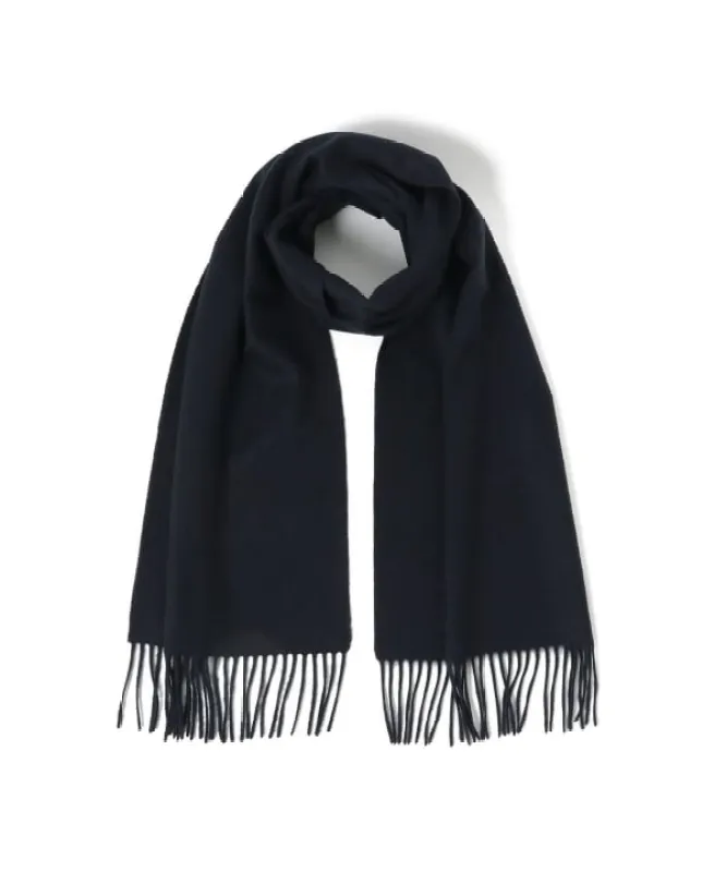 Beams Plus Solid Cashmere Scarf, Navy sold by Blackstock & Weber