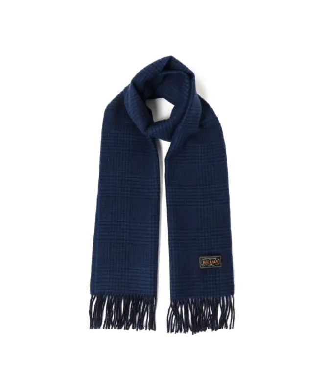 Beams Plus Reversible Cashmere Scarf, Navy sold by Blackstock & Weber