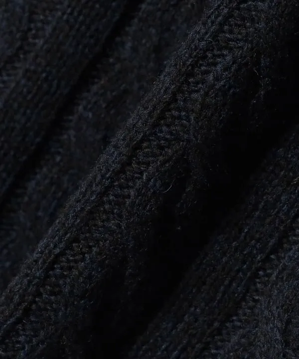 Beams Plus Cable Knit Sweater, Navy sold by Blackstock & Weber product image thumbnail 3