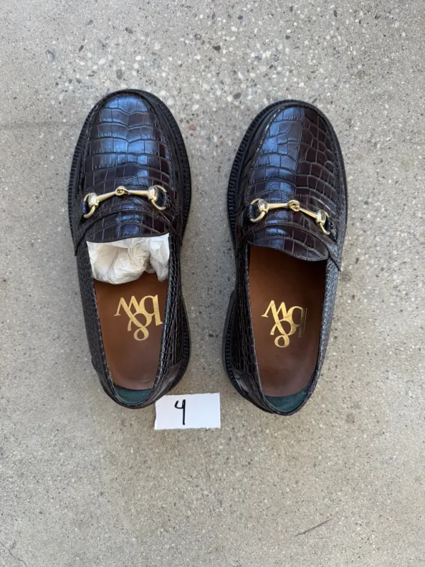 The Mason Horse Bit Loafer, Size 4 made by Blackstock & Weber