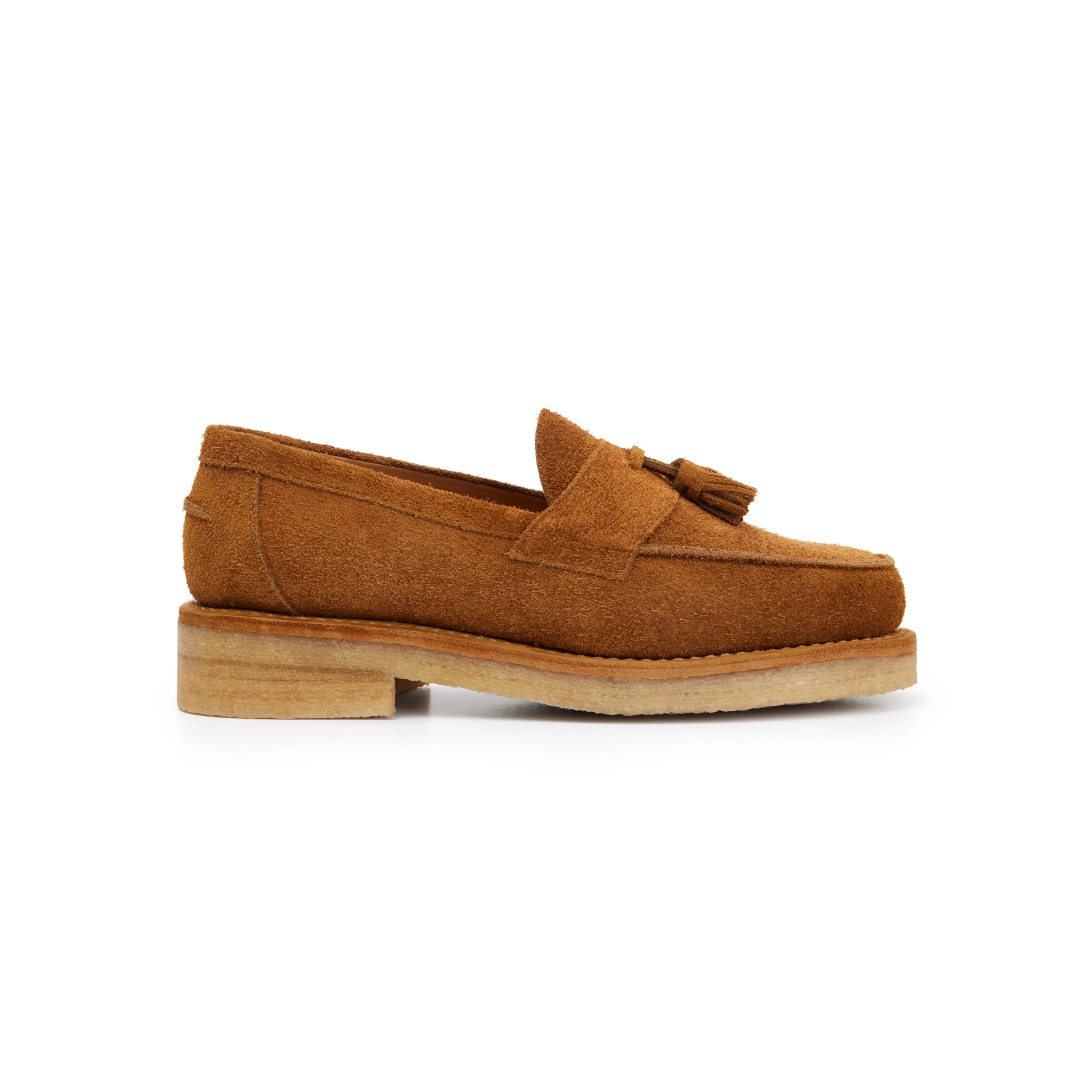 The Clásico Tassel Loafer, Tobacco Suede, Crepe sold by Blackstock & Weber product image thumbnail 2