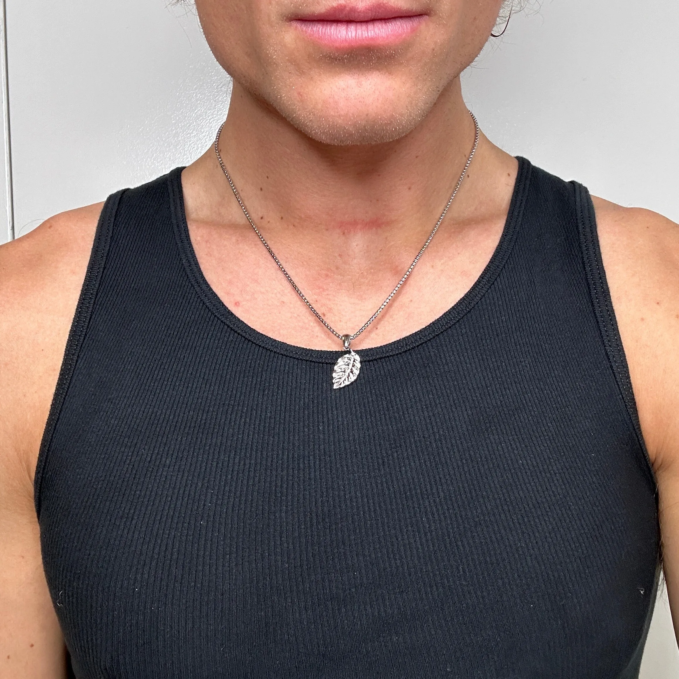 Leaf Pendant + Chain sold by Minted New York product image thumbnail 5