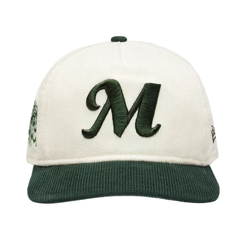 Cream/Green | New Era Corduroy Golfer sold by Minted New York