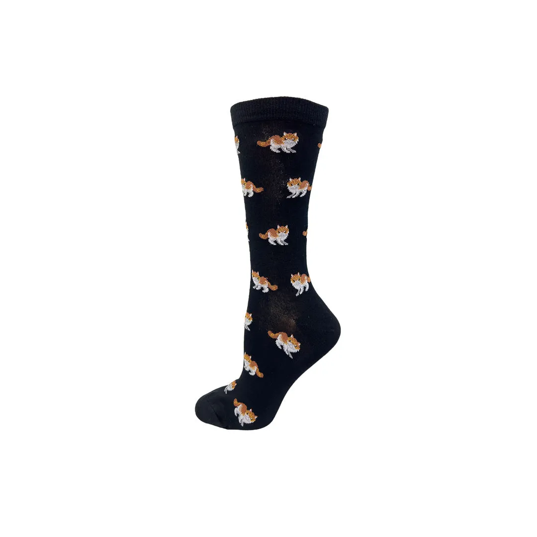 Point Zero | Cat print Bamboo socks sold by Yellow Shoes