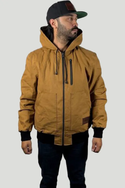 Men's Badland Hoodie - Tan sold by Tobacco Motorwear
