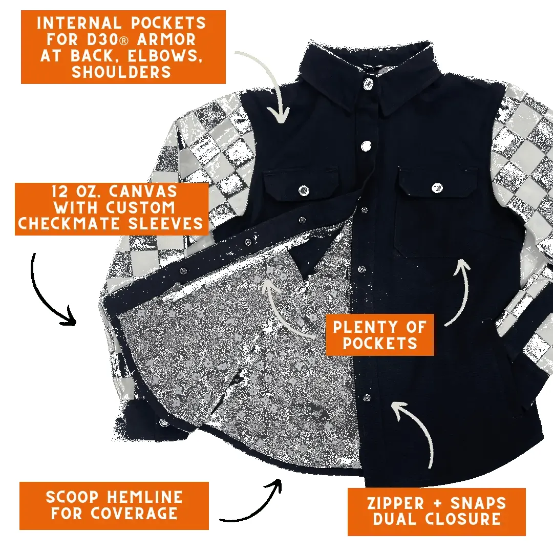 Checkmate Racer Riding Shirt - Carbon sold by Tobacco Motorwear product image thumbnail 5