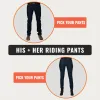 His and Her Riding Pants sold by Tobacco Motorwear