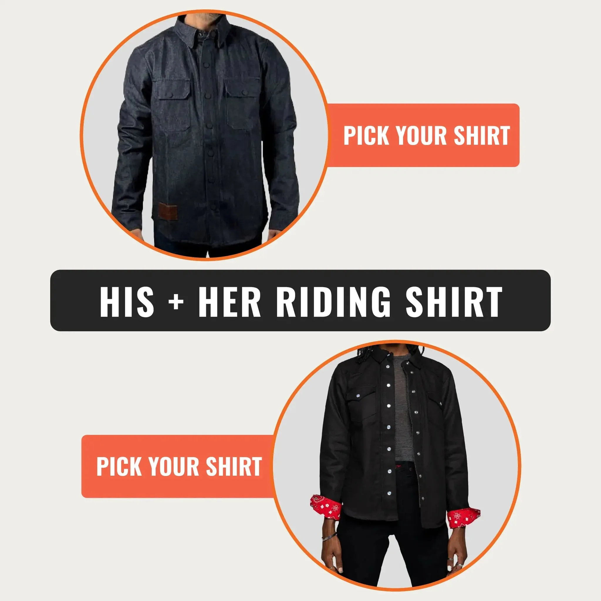 His and Her Riding Shirts Bundle sold by Tobacco Motorwear