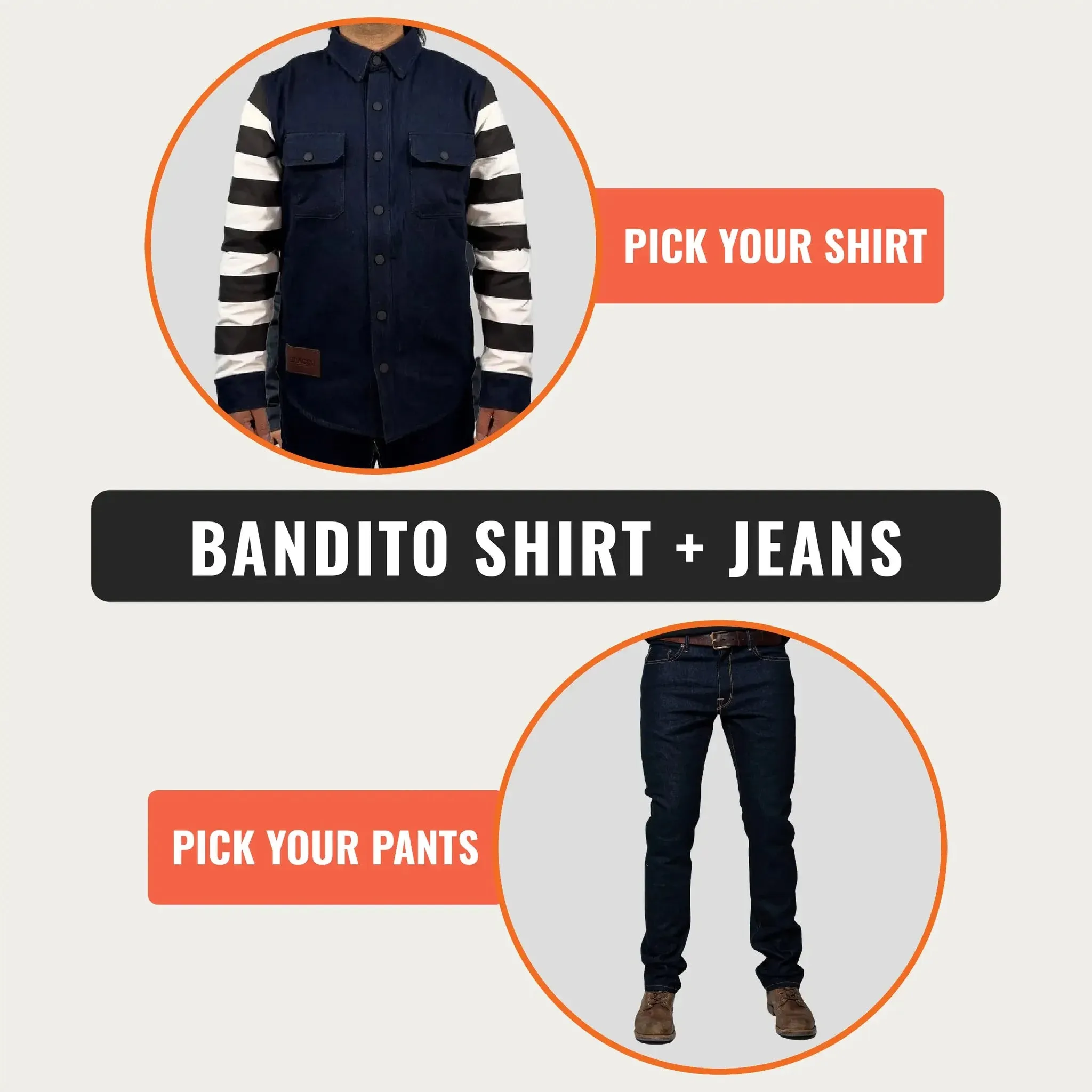 Bandito Shirt & Jeans sold by Tobacco Motorwear