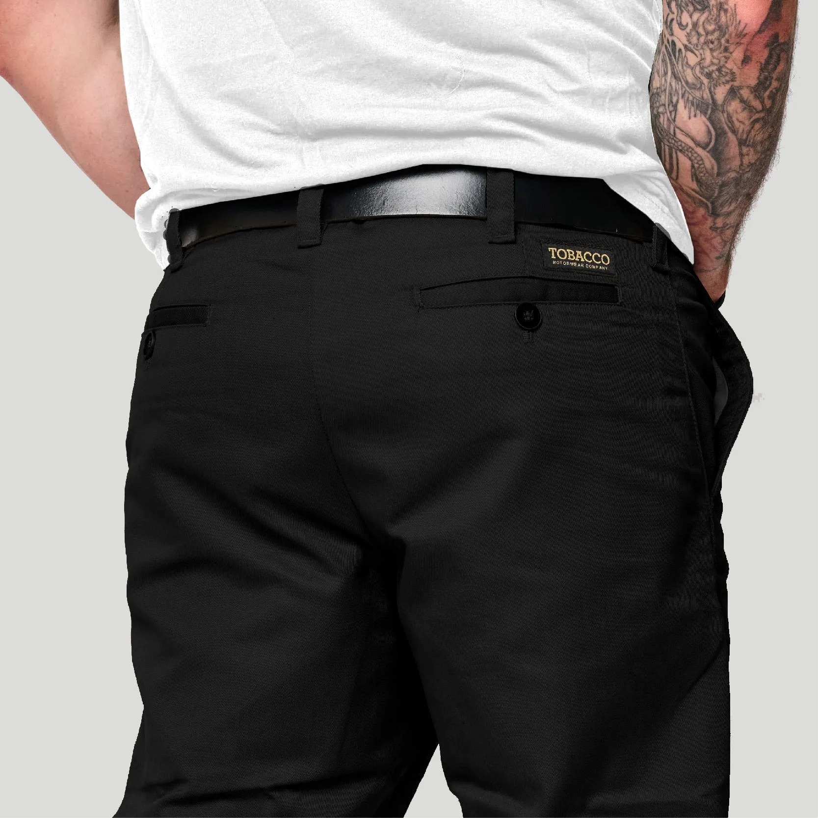 Tobacco Chinos Riding Pants - Black sold by Tobacco Motorwear product image thumbnail 4