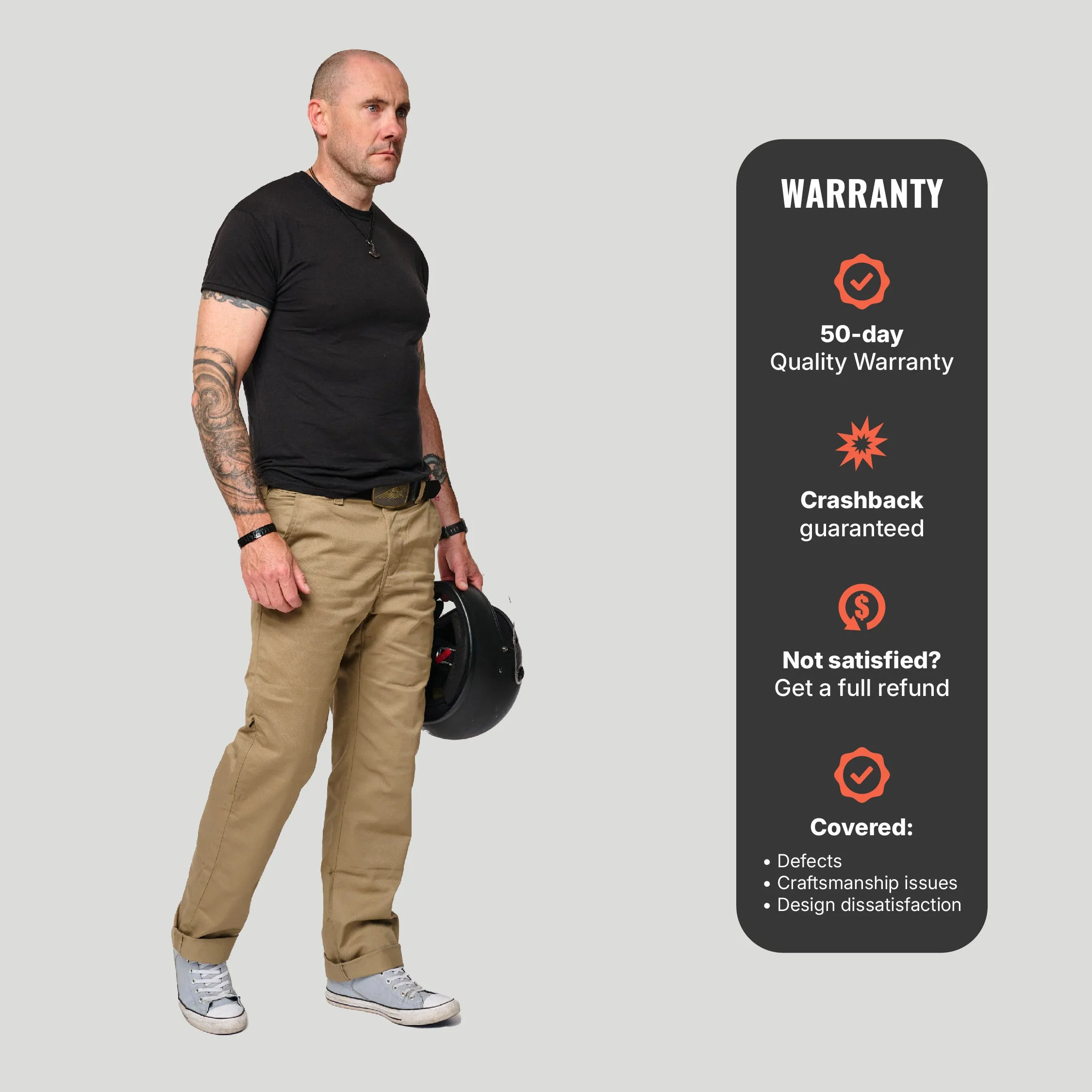 Tobacco Chinos Riding Pants - Tan sold by Tobacco Motorwear product image thumbnail 5