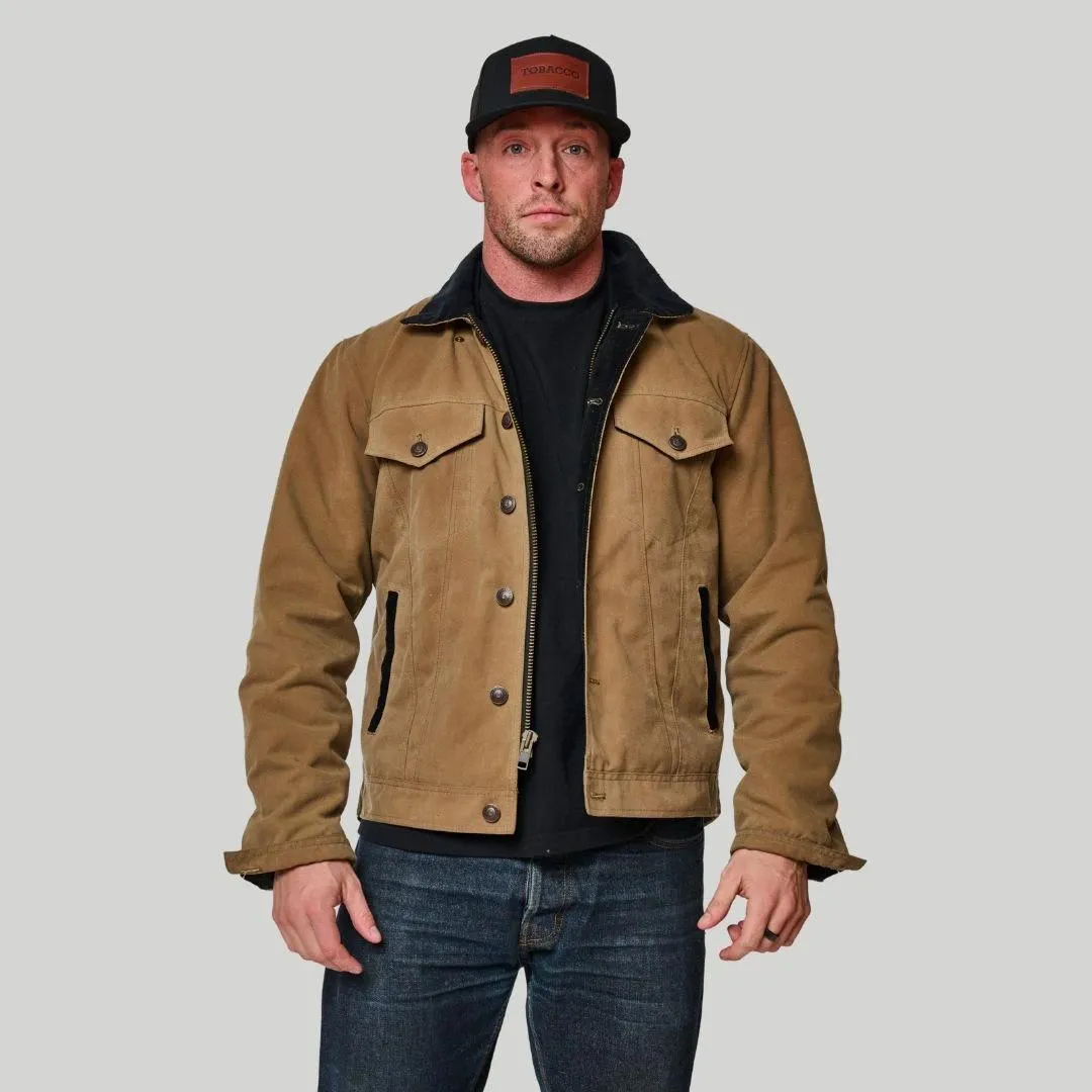 Tobacco Trucker Waxed Canvas Motorcycle Jacket - Dune sold by Tobacco Motorwear