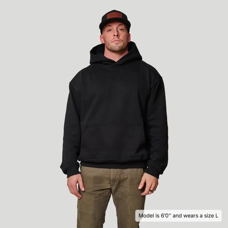 Empire Deep Hood Hoodie - Black sold by Tobacco Motorwear