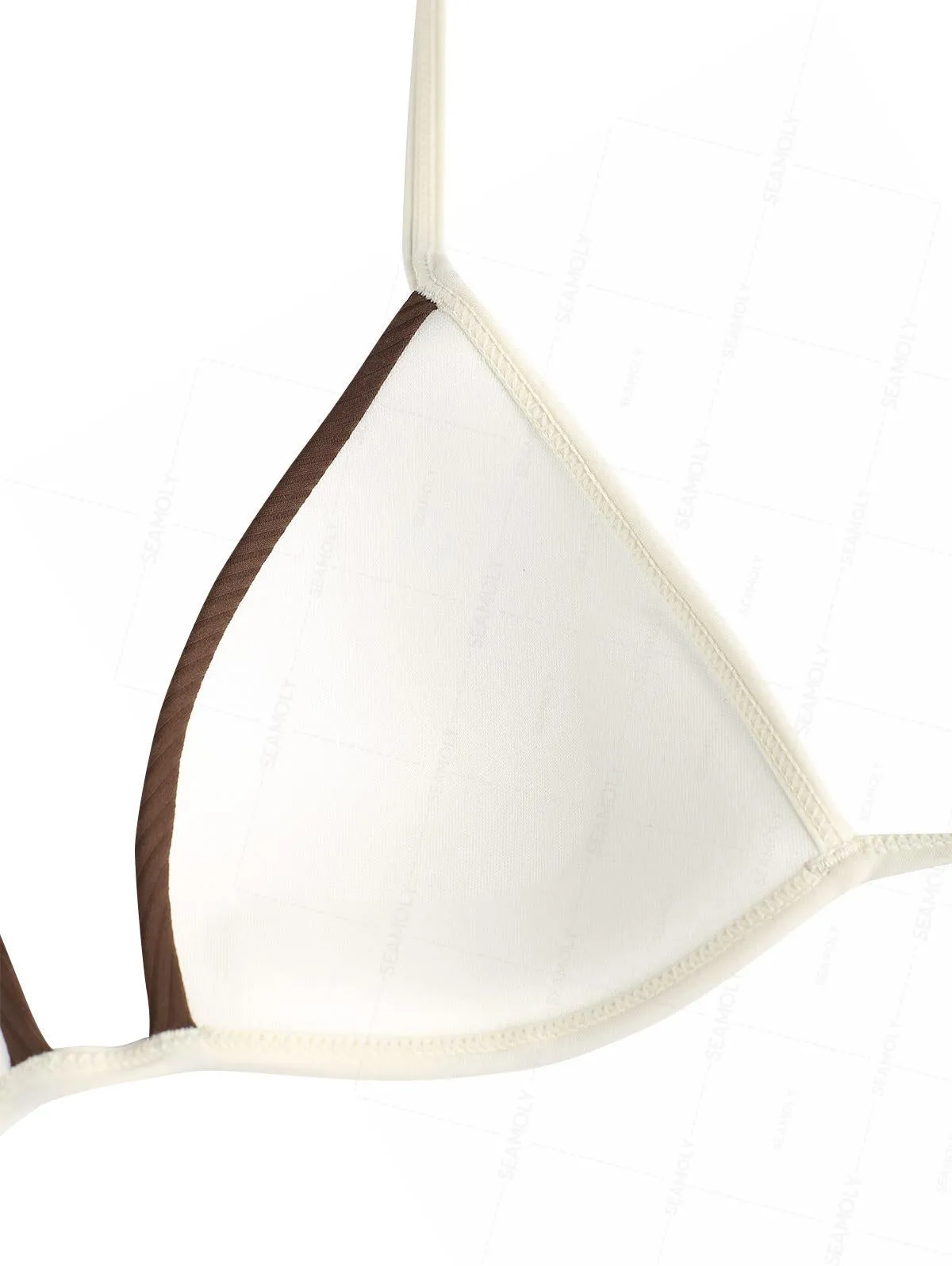 Seamolly Y2K Ribbed Push Up Top & Cinched Foldover Cheeky Boyshorts Bikini Set sold by Seamolly product image thumbnail 4