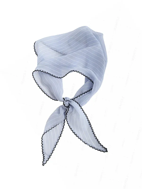 Striped/Polka Dot Print Bandana Triangle Kerchief Headband Hair Scarf made by Seamolly