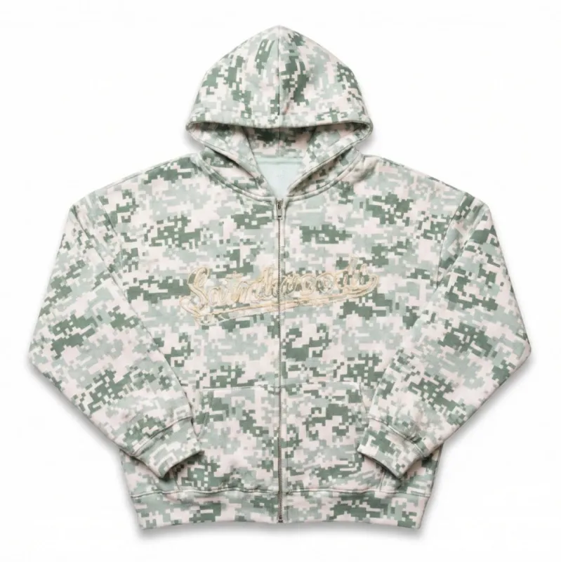 DIGI CAMO ZIP HOODIE made by Saintwoods