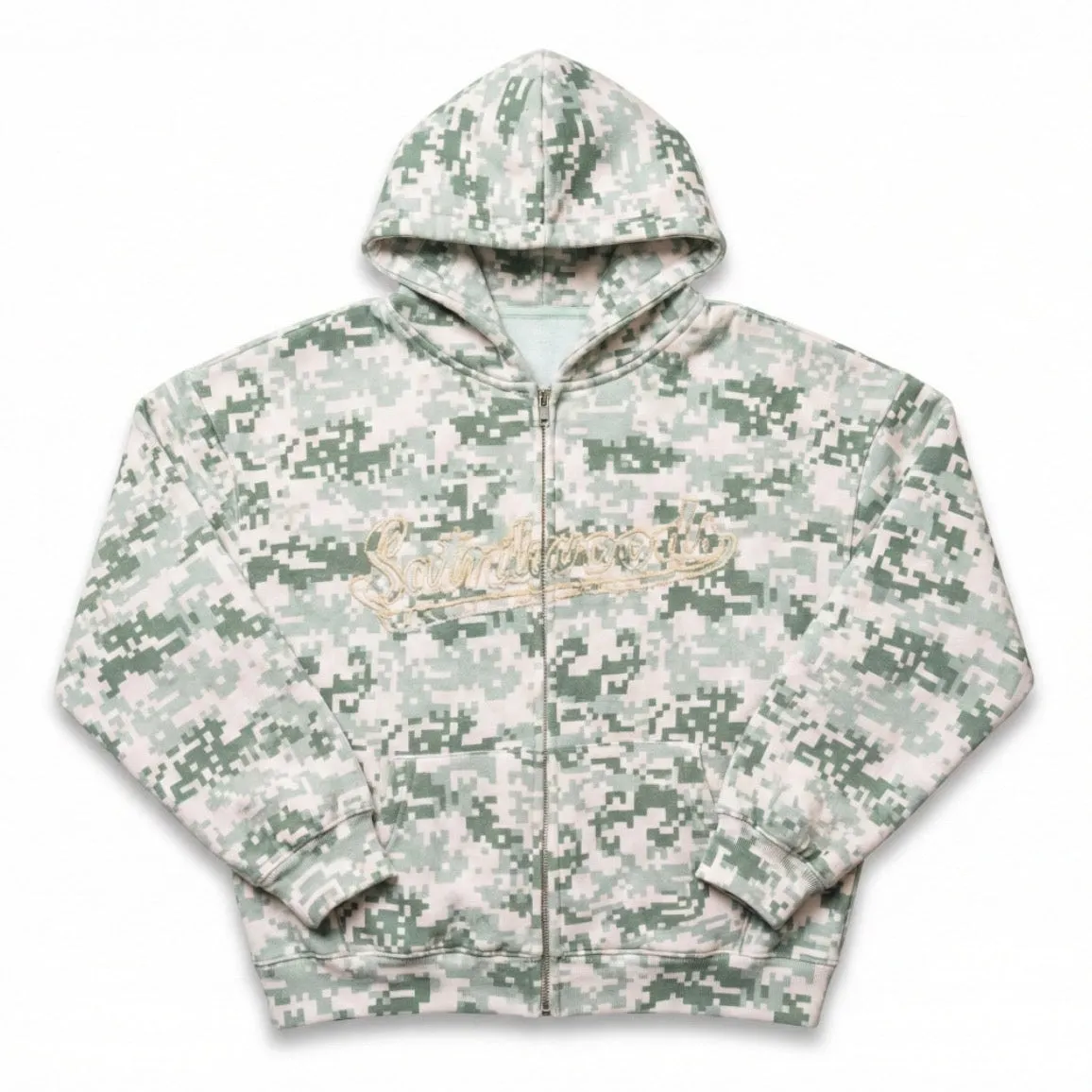 DIGI CAMO ZIP HOODIE sold by Saintwoods