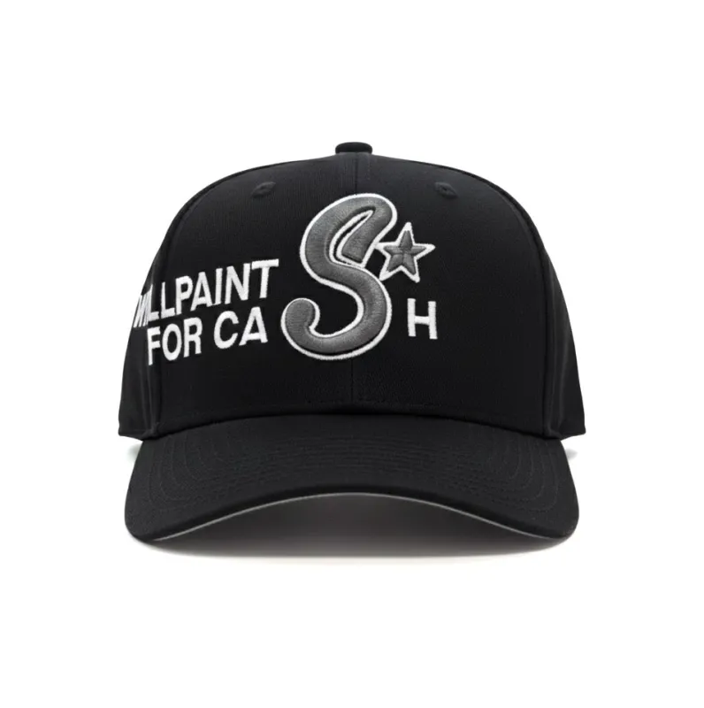 Will Paint For Cash Black Fitted Hat made by Saintwoods