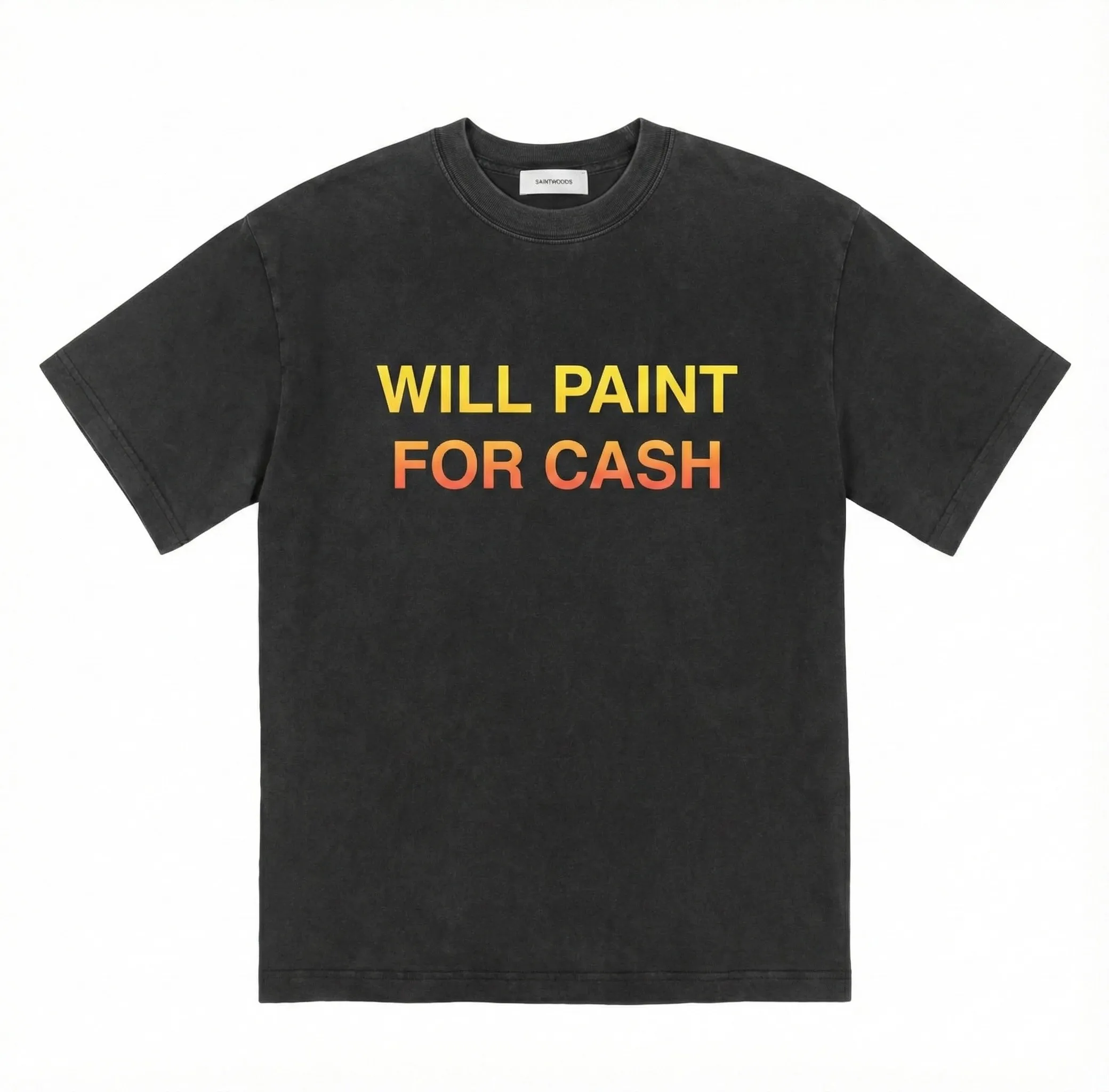 Will Paint For Cash Black Tee sold by Saintwoods