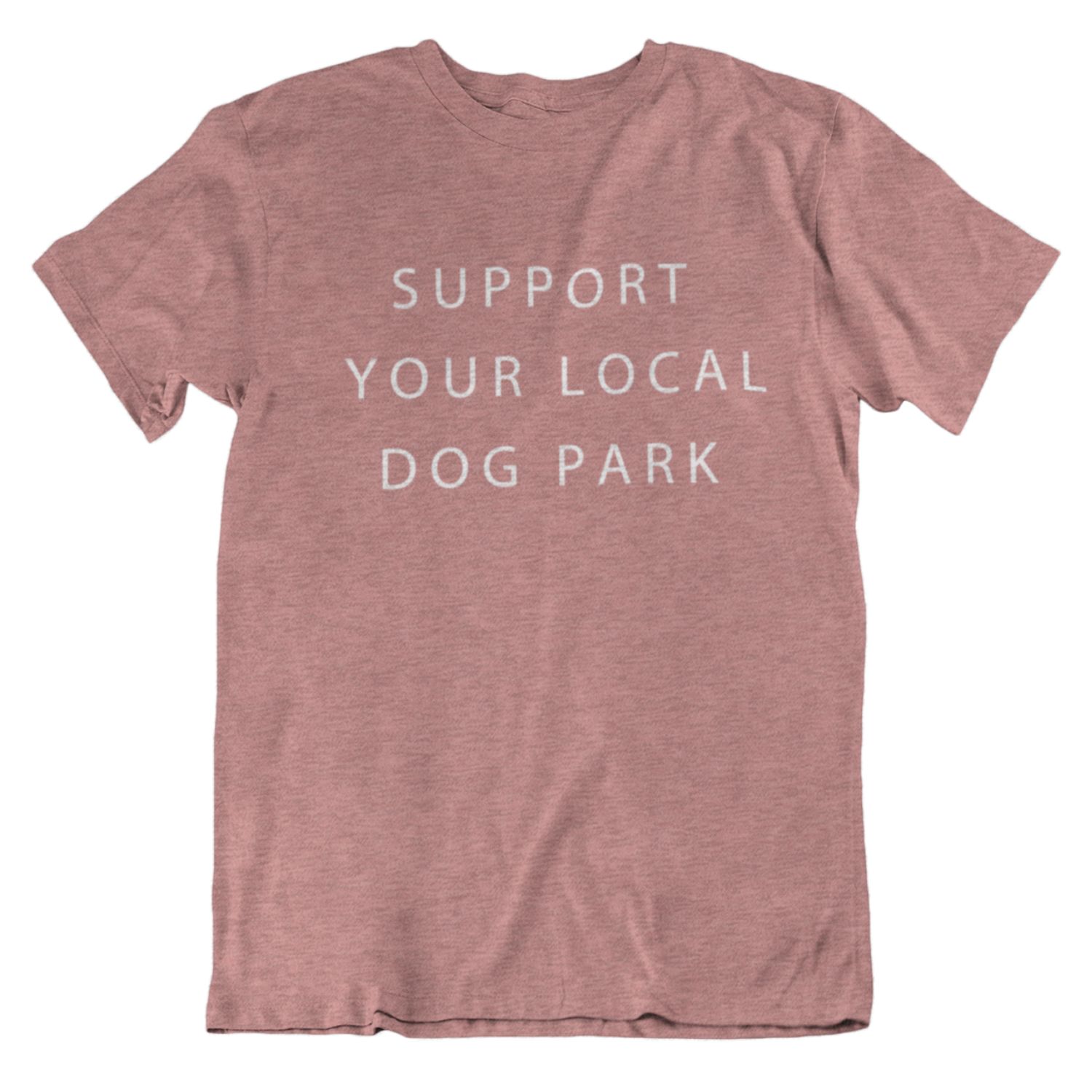 Support Your Local Dog Park Tee | Heather Mauve sold by We Heart Winnipeg