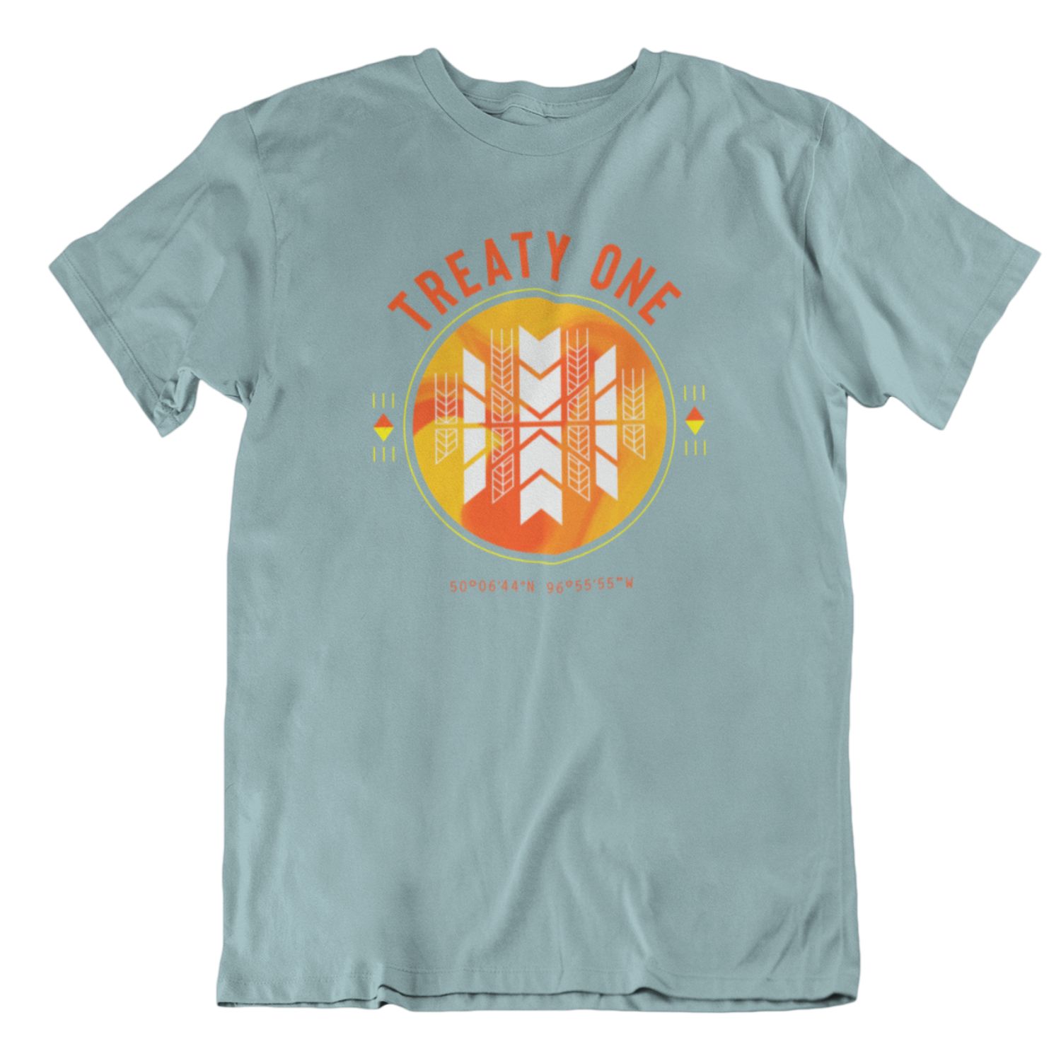 Treaty One Tee | Sage sold by We Heart Winnipeg