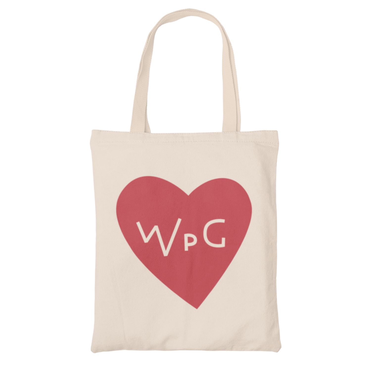 WPG Heart Tote | Red on Natural sold by We Heart Winnipeg