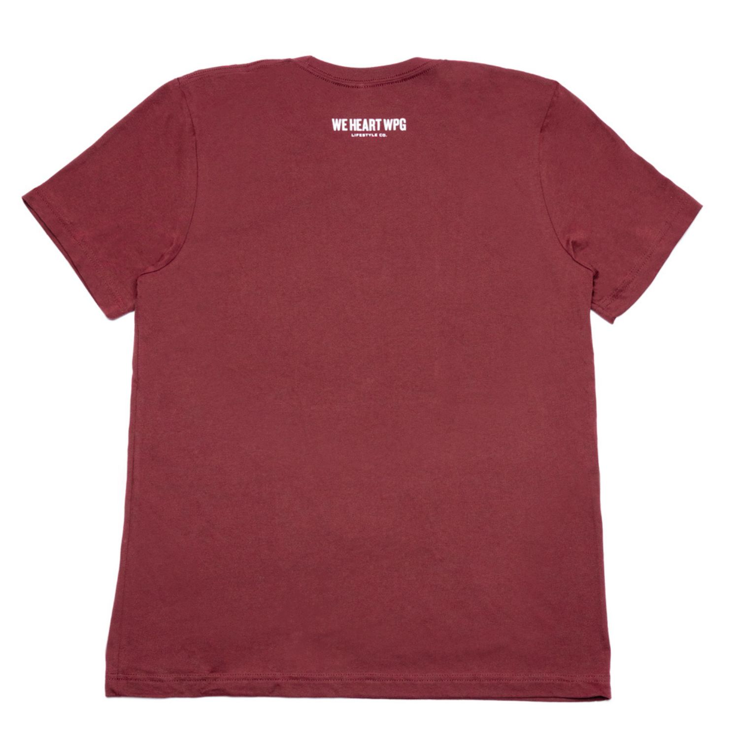 WHW x Tourism Winnipeg Tee | White on Heather Cardinal sold by We Heart Winnipeg product image thumbnail 2