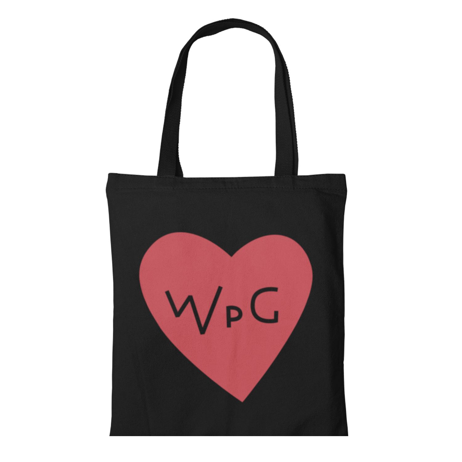 WPG Heart Tote | Red on Black sold by We Heart Winnipeg