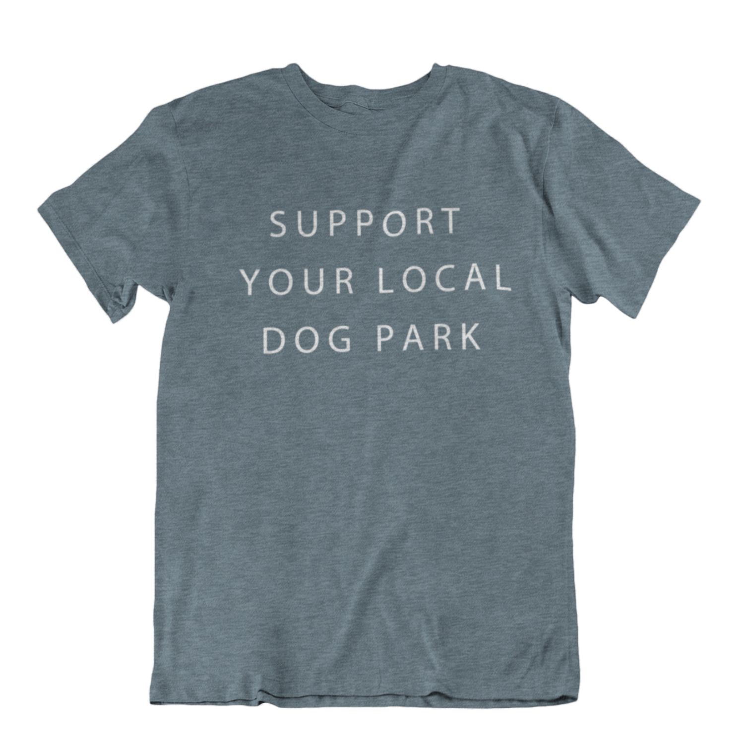 Support Your Local Dog Park Tee | Heather Slate sold by We Heart Winnipeg