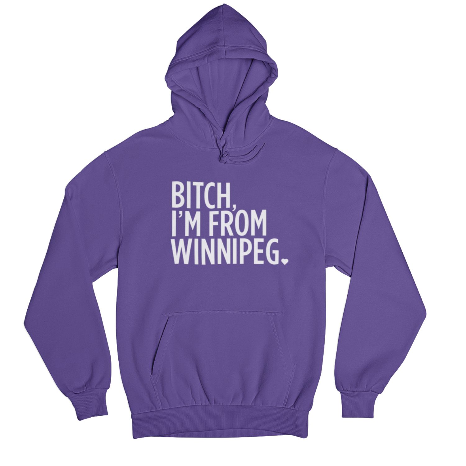 BIFW Hoodie | White on Purple sold by We Heart Winnipeg