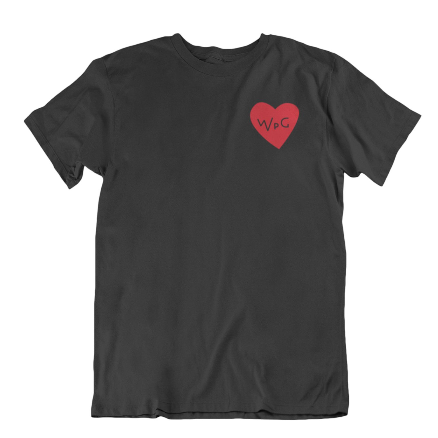 WPG Heart Tee | Red on Black sold by We Heart Winnipeg