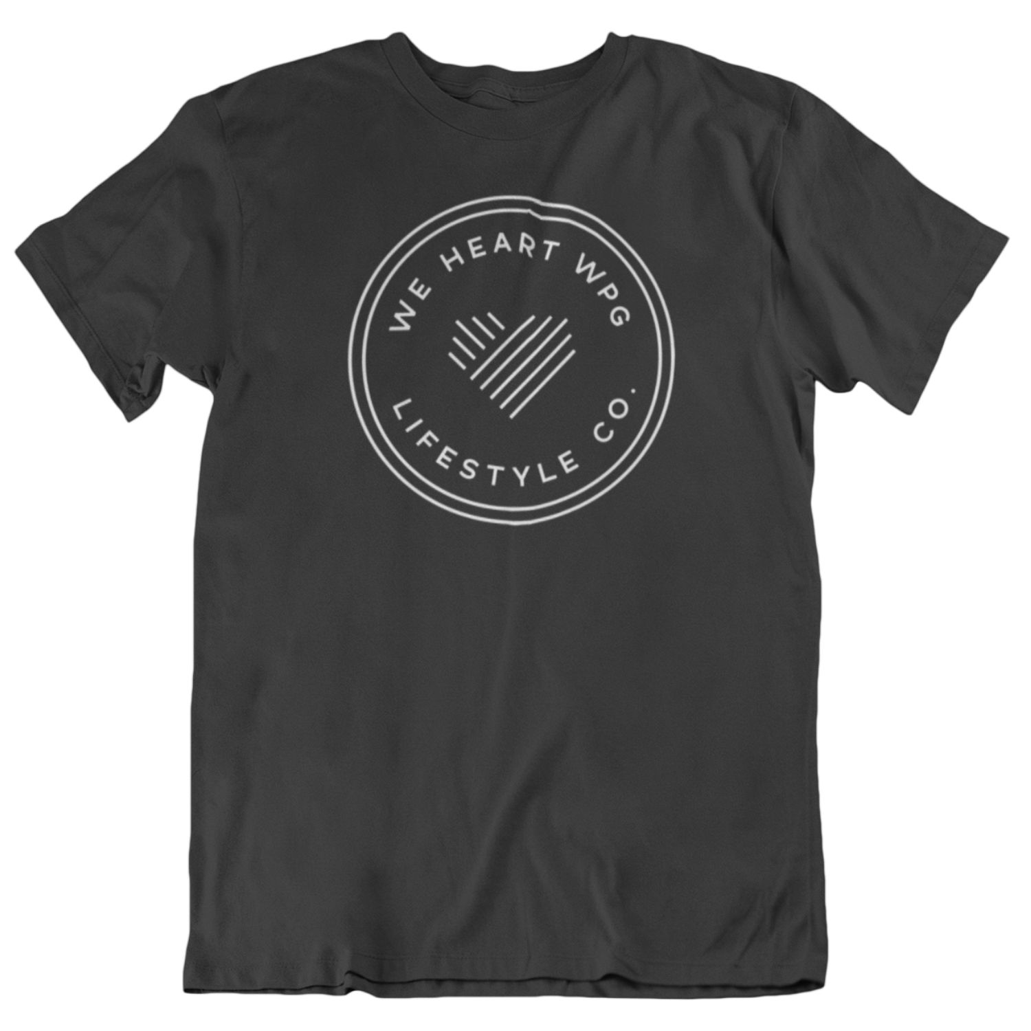 WHW Lifestyle Tee | White on Black sold by We Heart Winnipeg