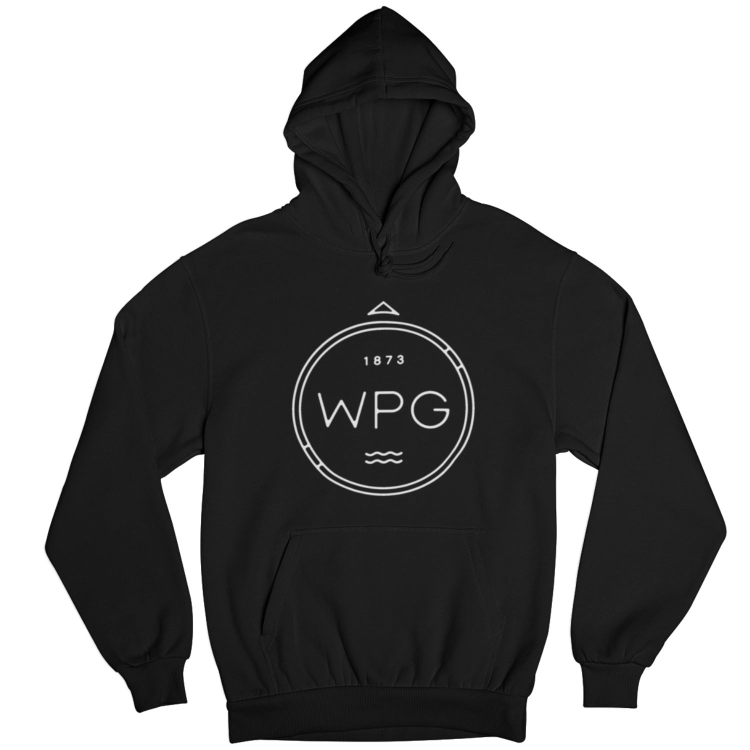 WPG Compass Hoodie | White on Black sold by We Heart Winnipeg