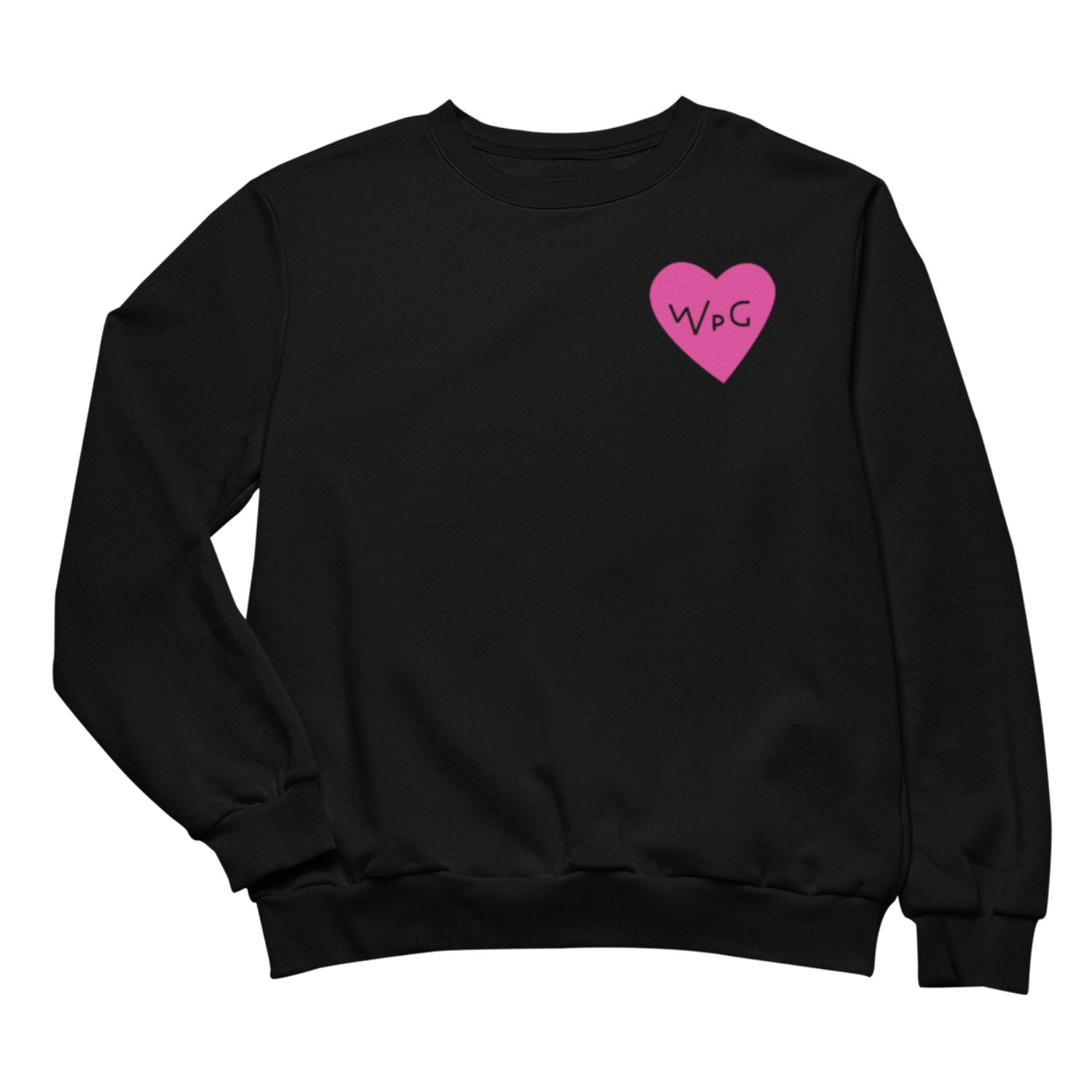 WPG Heart Crewneck | Pink on Black sold by We Heart Winnipeg