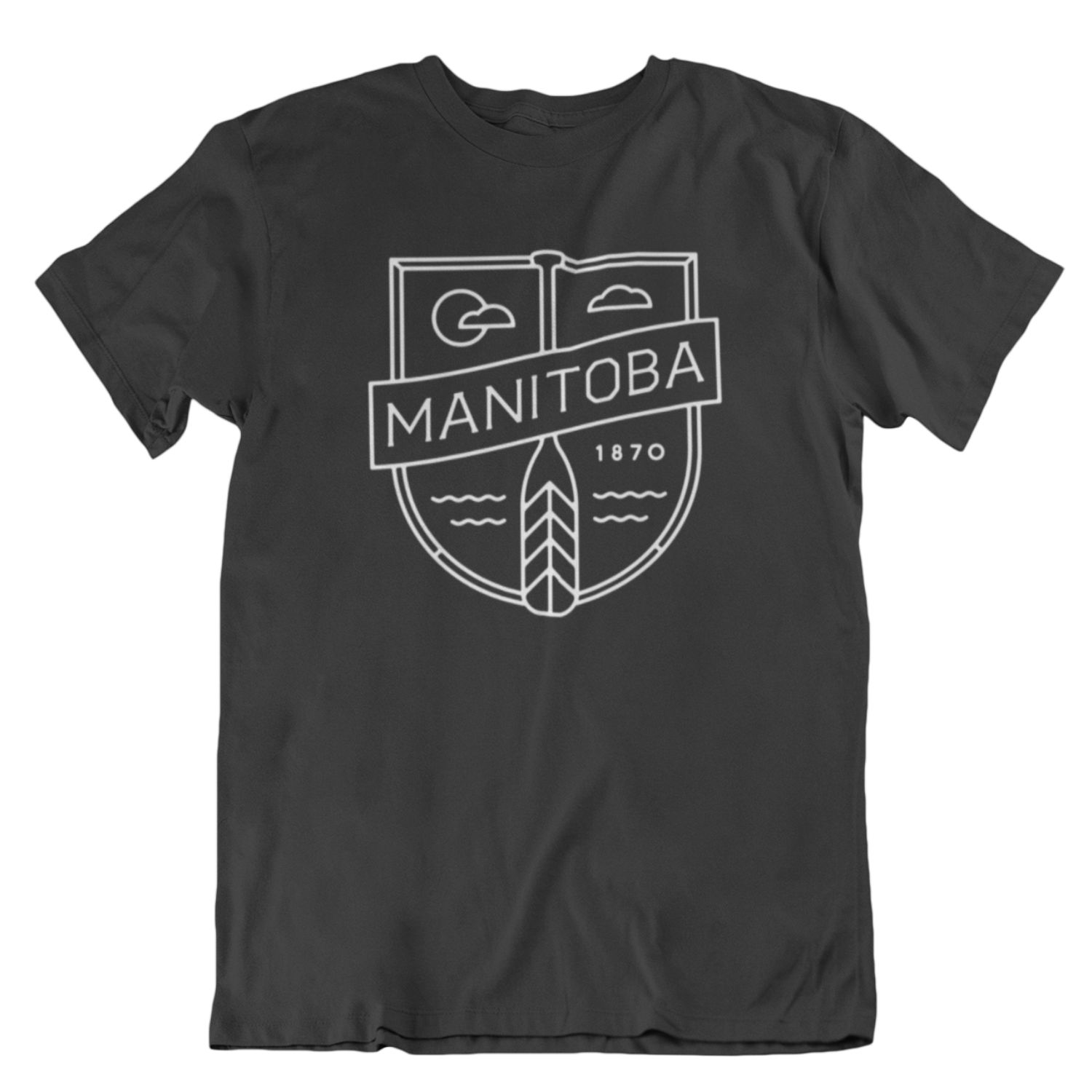 MB Cottage Tee | White on Black sold by We Heart Winnipeg
