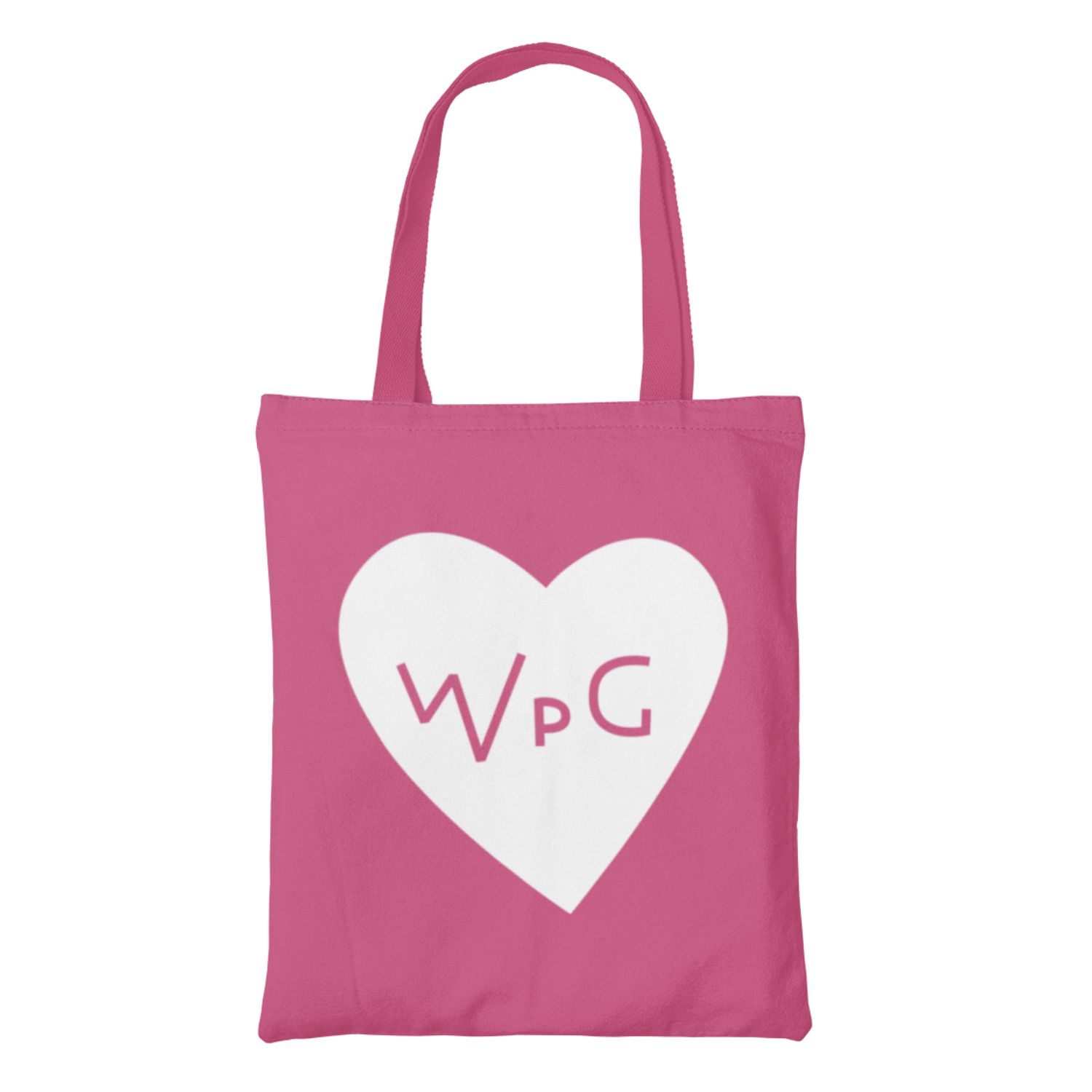 WPG Heart Tote | White on Pink sold by We Heart Winnipeg