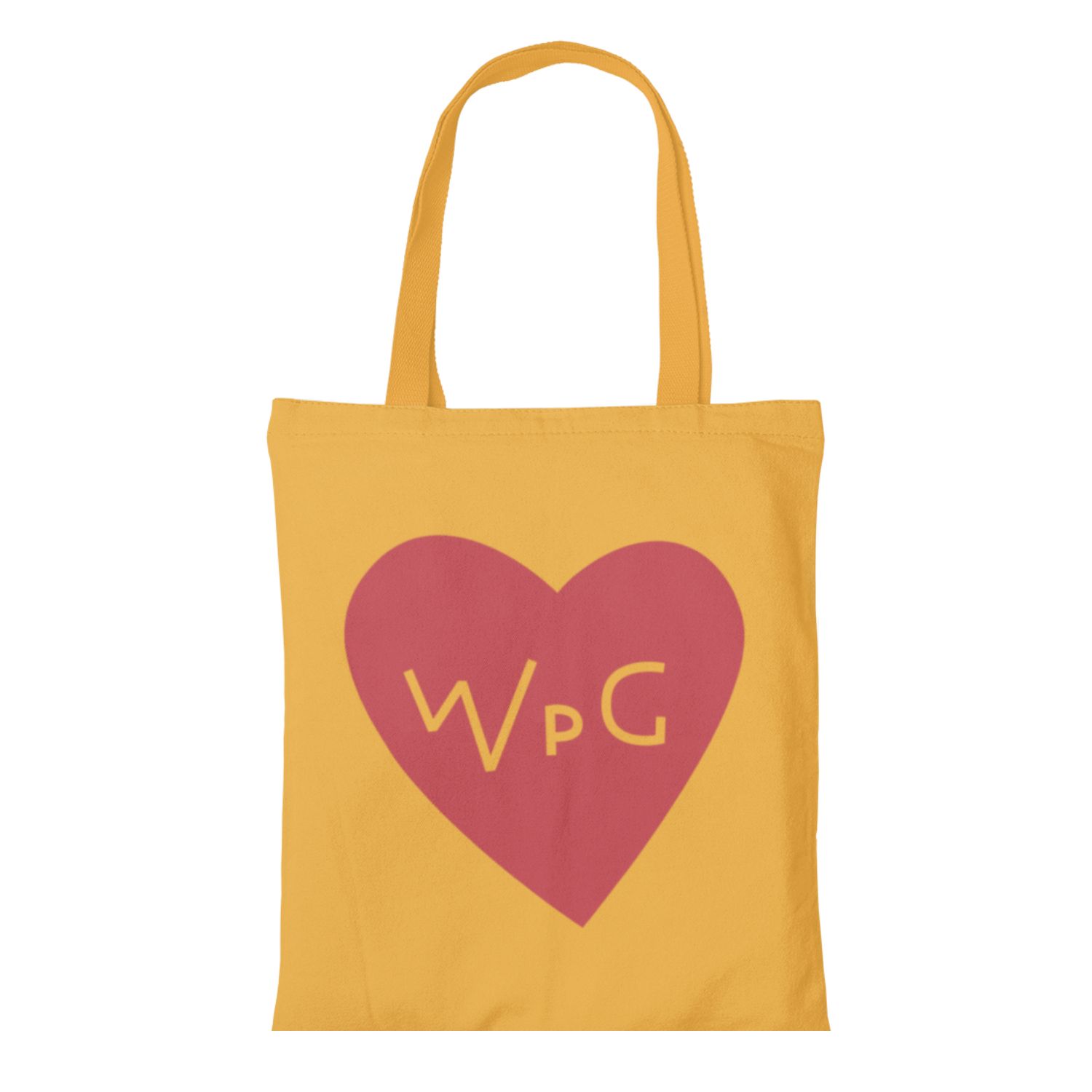 WPG Heart Tote | Red on Gold sold by We Heart Winnipeg
