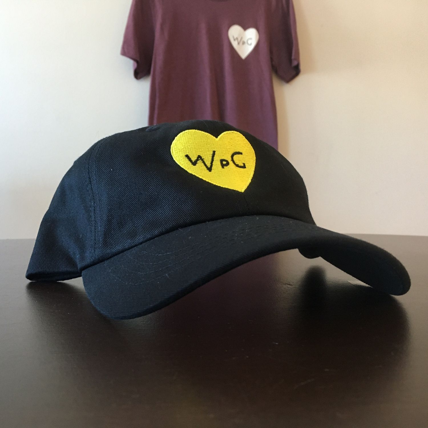 WPG Heart Dad Hat | Yellow on Black sold by We Heart Winnipeg