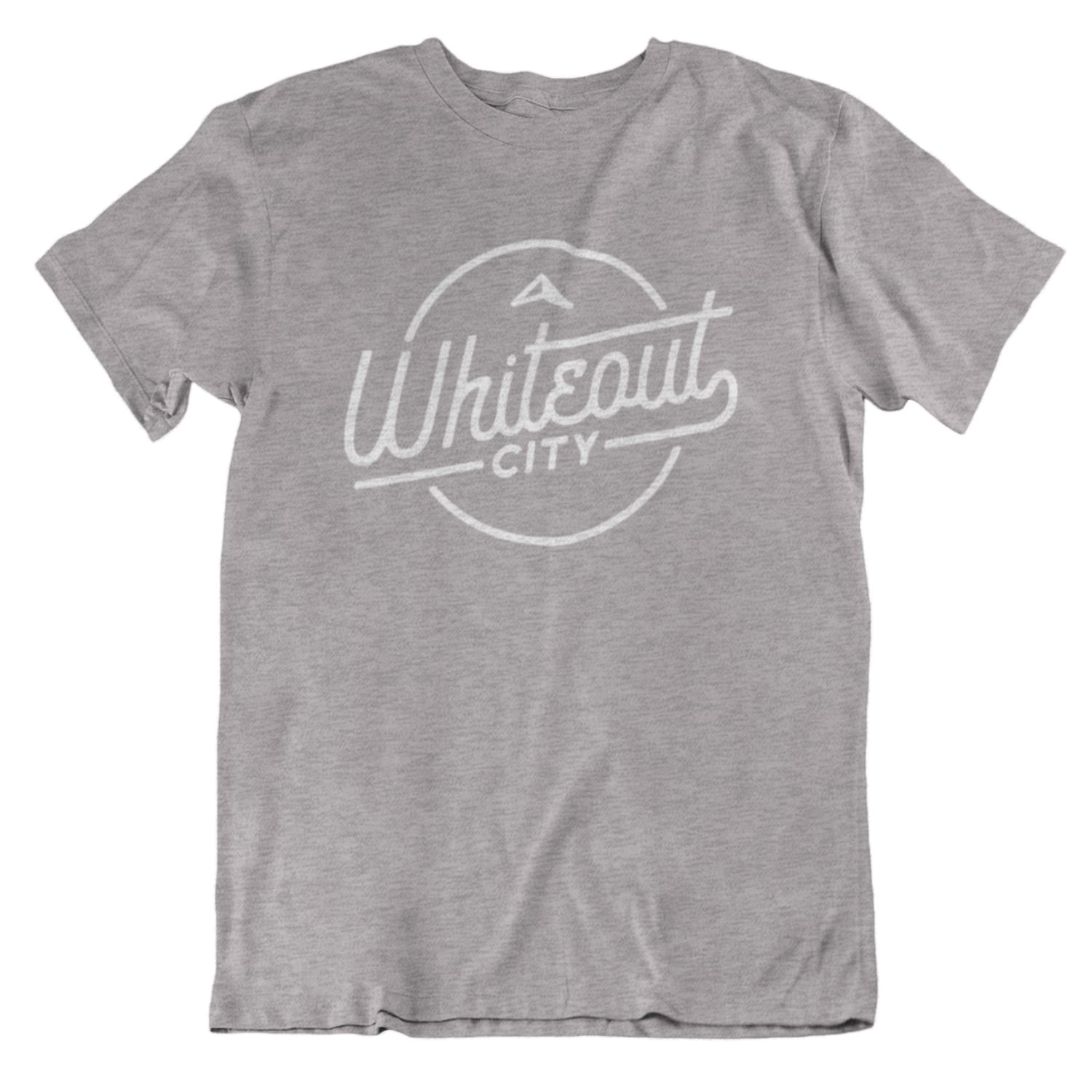 Whiteout City Classic Tee | White on Athletic Grey sold by We Heart Winnipeg