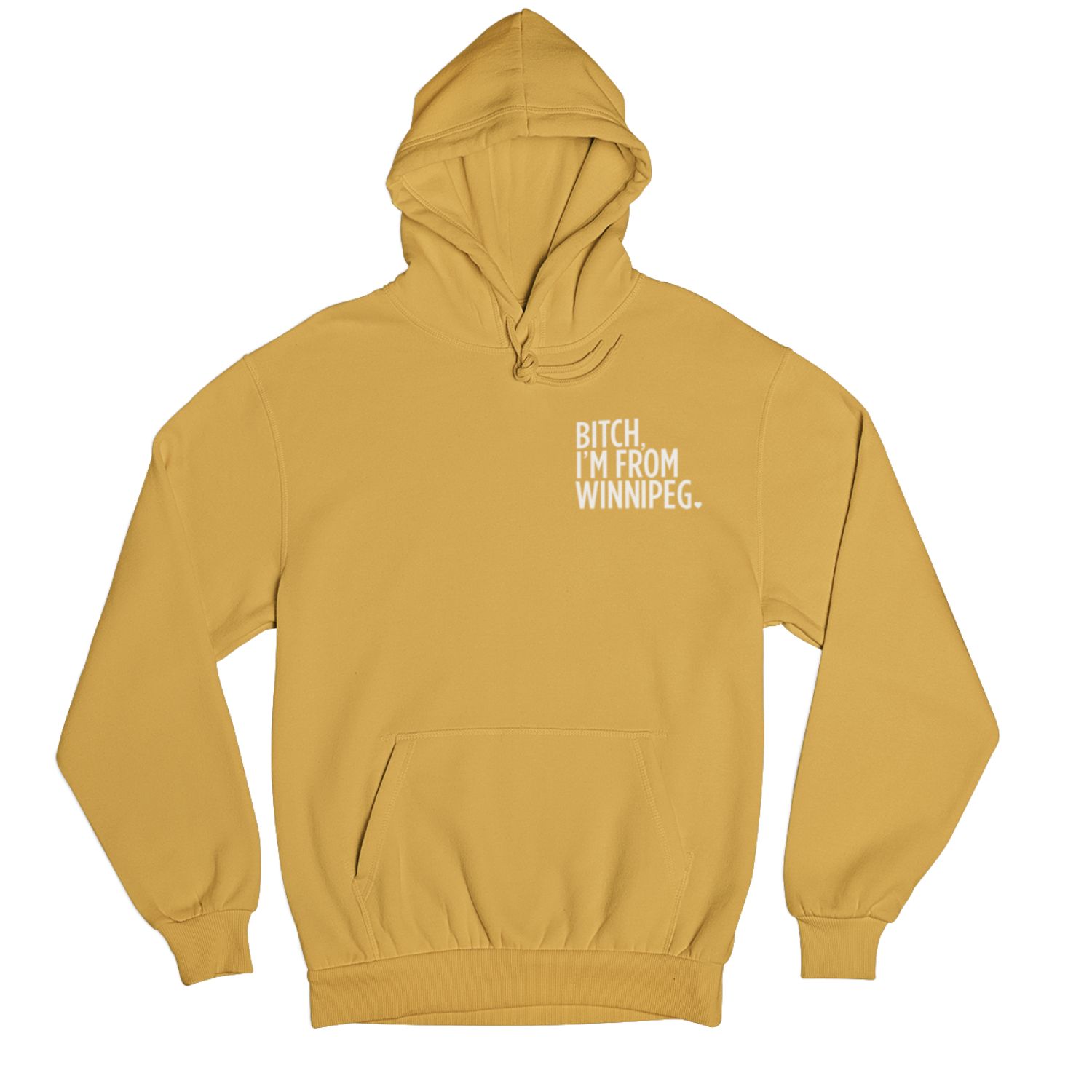 BIFW Hoodie | White on Mustard sold by We Heart Winnipeg product image thumbnail 2