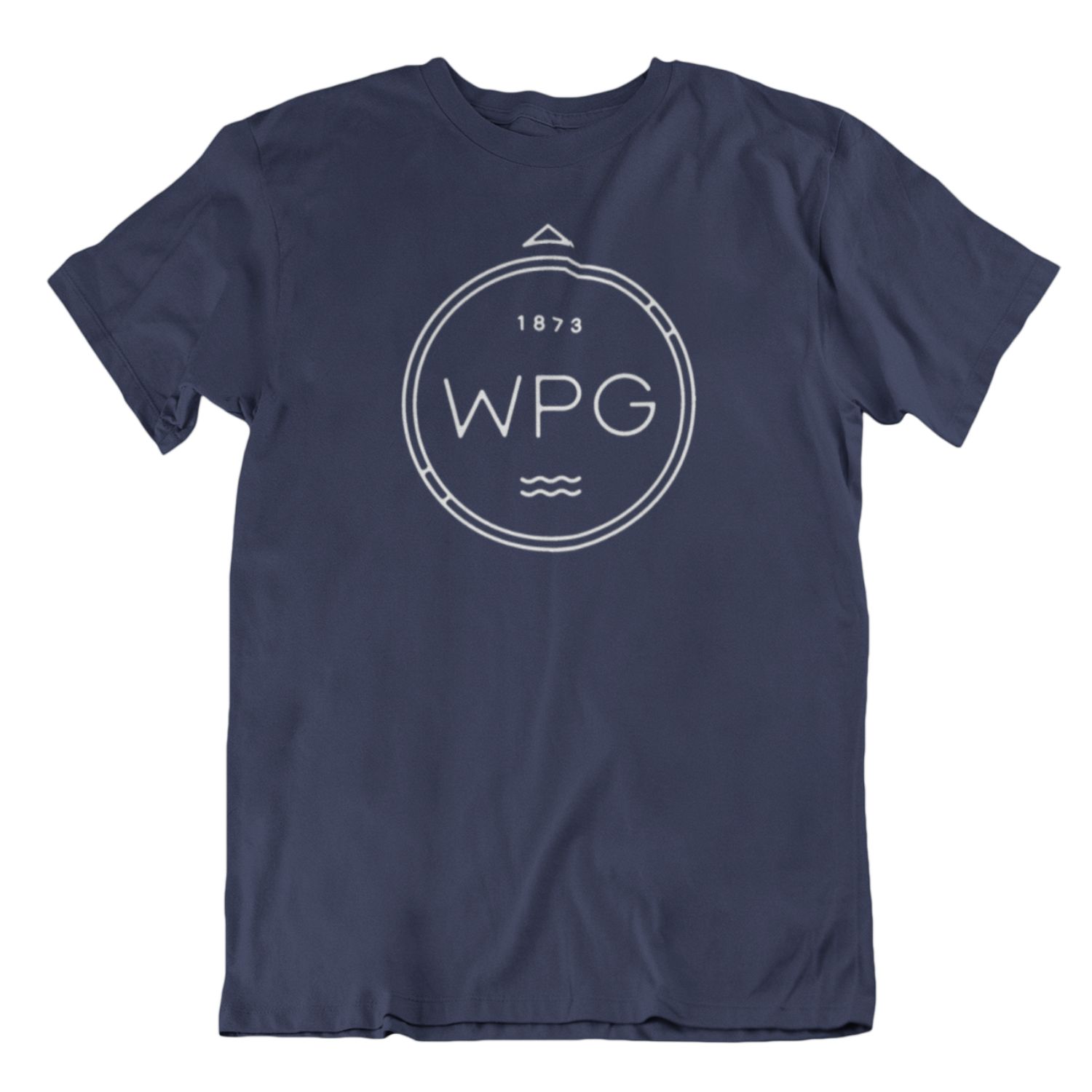 WPG Compass Tee | White on Navy sold by We Heart Winnipeg